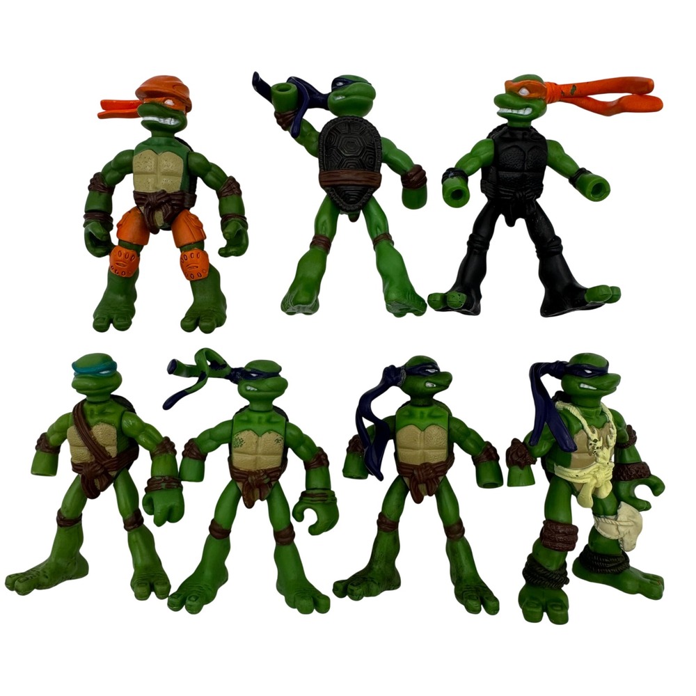 TMNT Action Figure Lot of 7 Playmates 2007 2008 Mirage Studios Turtles‎
